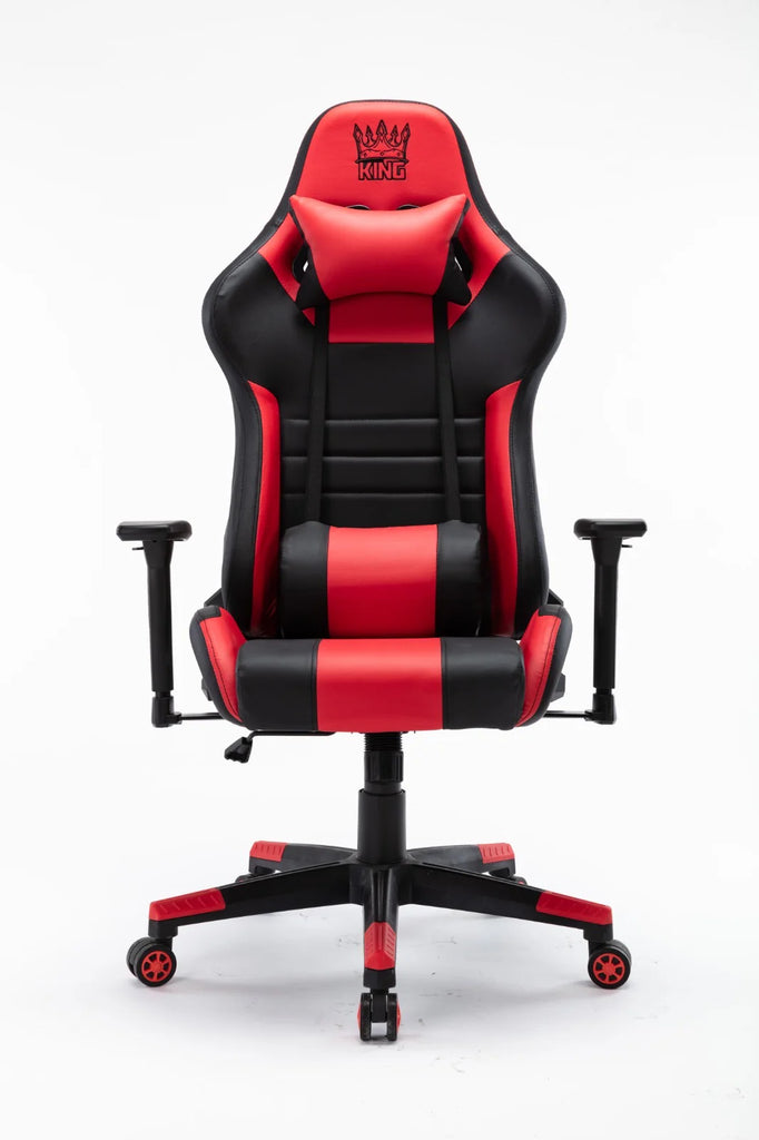 King Chair Red & Gaming Table White