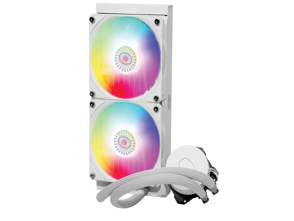 COOLER MASTER MLW-D24M-A18PW-RW MasterLiquid ML240L ARGB White Edition V2 Liquid Water Cooler