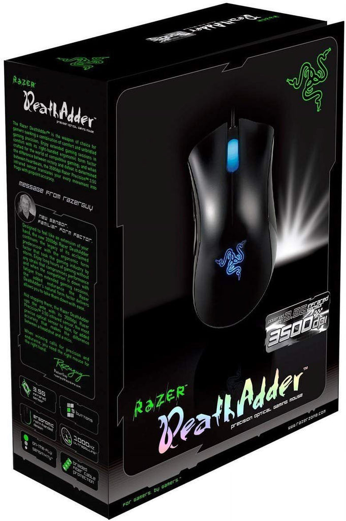 Razer deathadder (First Copy) 3500 DPI gaming mouse (blue light version)