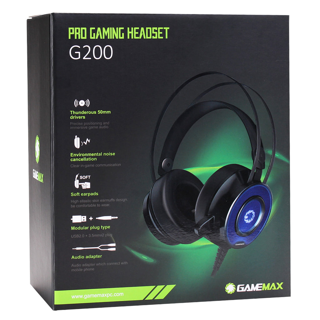 GameMax G200 RGB Gaming Headset and Mic