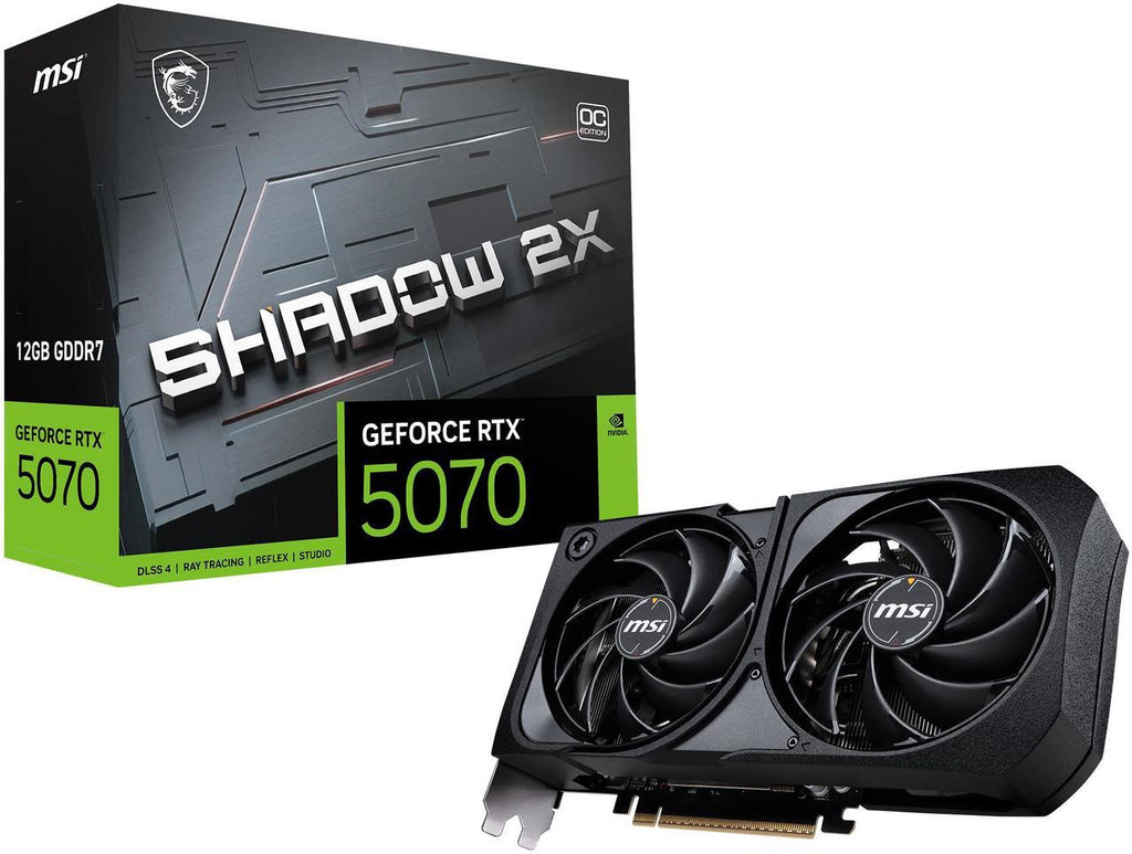 MSI SHADOW GeForce RTX 5070 12GB GDDR7 PCI Express 5.0 Graphics Card RTX 5070 12G / بطاقة رسومات MSI SHADOW GeForce RTX 5070 12GB GDDR7 PCI Express 5.0 RTX 5070 12G SHADOW 2X OC | رسومات بطاقةSHADOW 2X OC | بطاقة رسومات