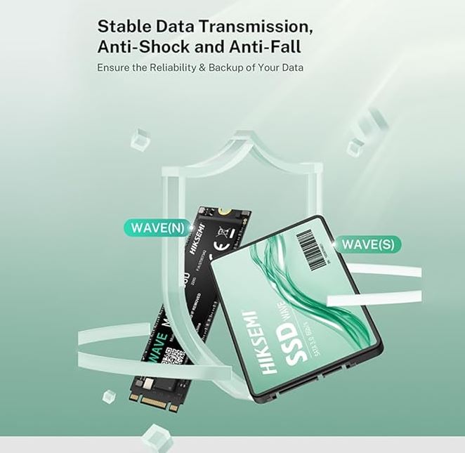 HIKSEMI 512GB WAVE SATA 3.0 6GB/S SSD / قرص تخزين SSD HIKSEMI WAVE SATA 3.0 بسعة 512 جيجابايت وسرعة 6 جيجابايت/ثانية
