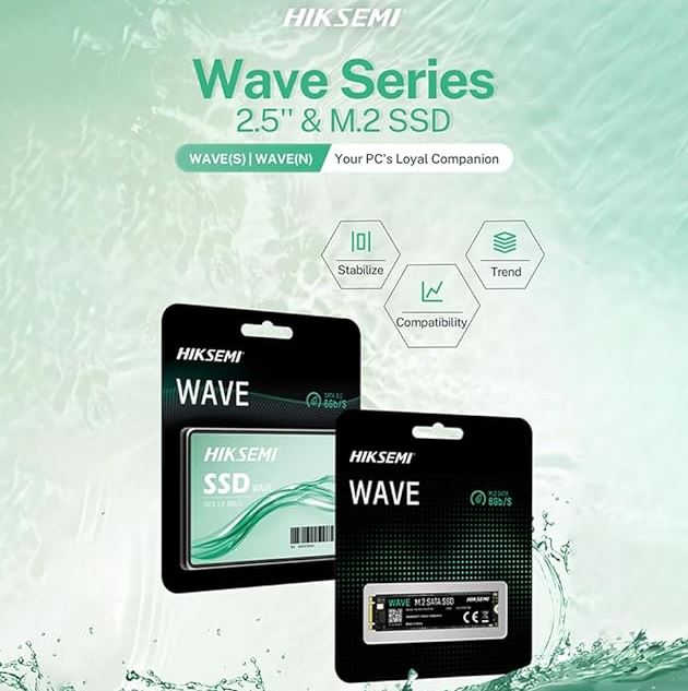 HIKSEMI 512GB WAVE SATA 3.0 6GB/S SSD / قرص تخزين SSD HIKSEMI WAVE SATA 3.0 بسعة 512 جيجابايت وسرعة 6 جيجابايت/ثانية