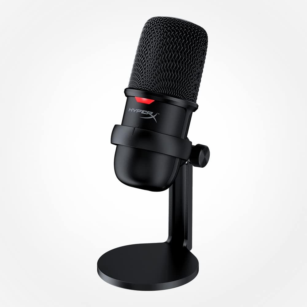 HyperX SoloCast – USB Condenser Gaming Microphone, for PC, PS4, PS5 and Mac, Tap-to-Mute Sensor, Cardioid Polar Pattern, great for Streaming, Podcasts, Twitch, YouTube, Discord. Black