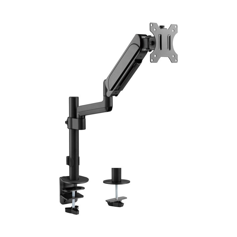 GAMEON GO-3363 Pole-Mounted Gas Spring Single Monitor Arm, Stand And Mount For Gaming And Office Use, 17
