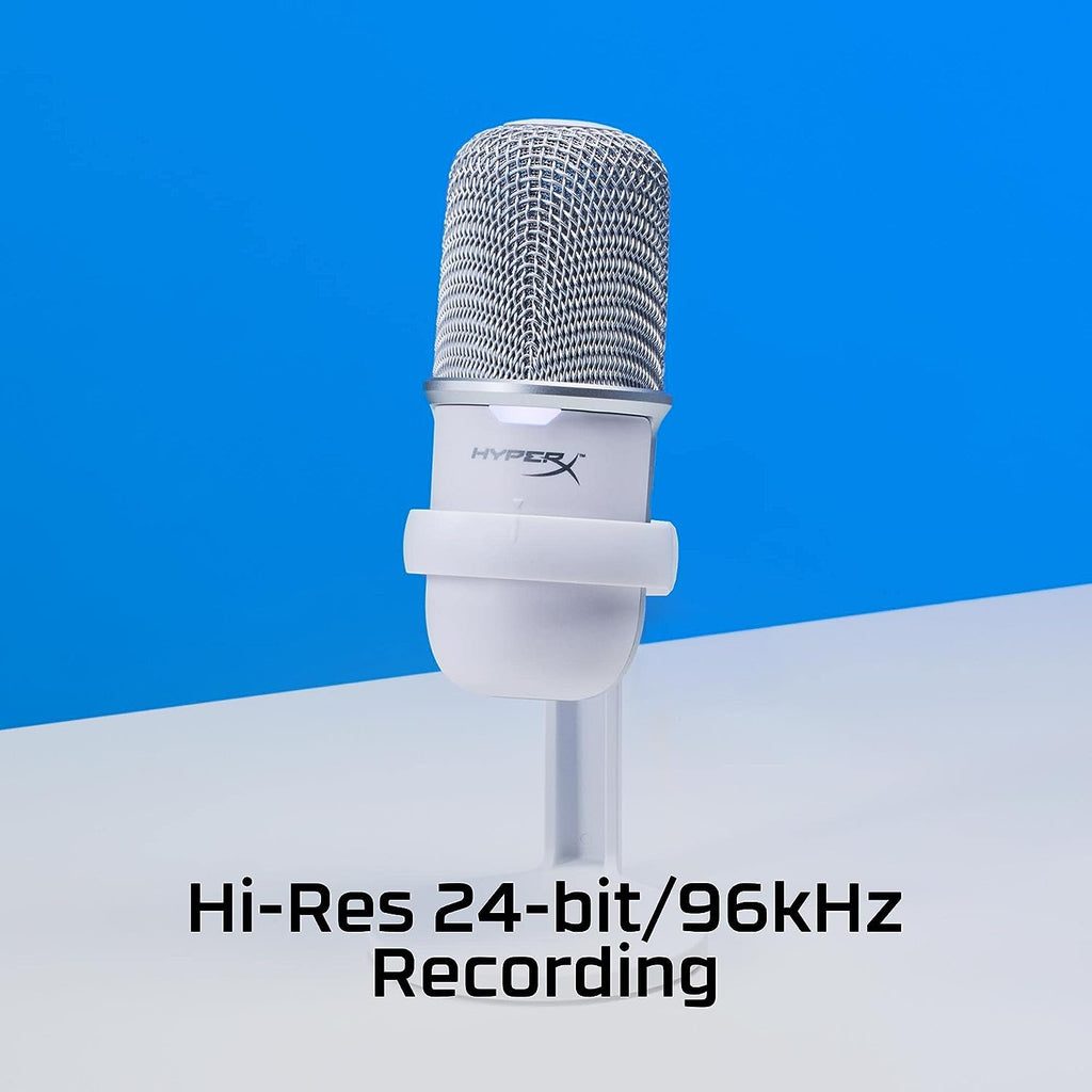 HyperX SoloCast – USB Condenser Gaming Microphone, for PC, PS4, PS5 and Mac, Tap-to-Mute Sensor, Cardioid Polar Pattern, great for Streaming, Podcasts, Twitch, YouTube, Discord. White.