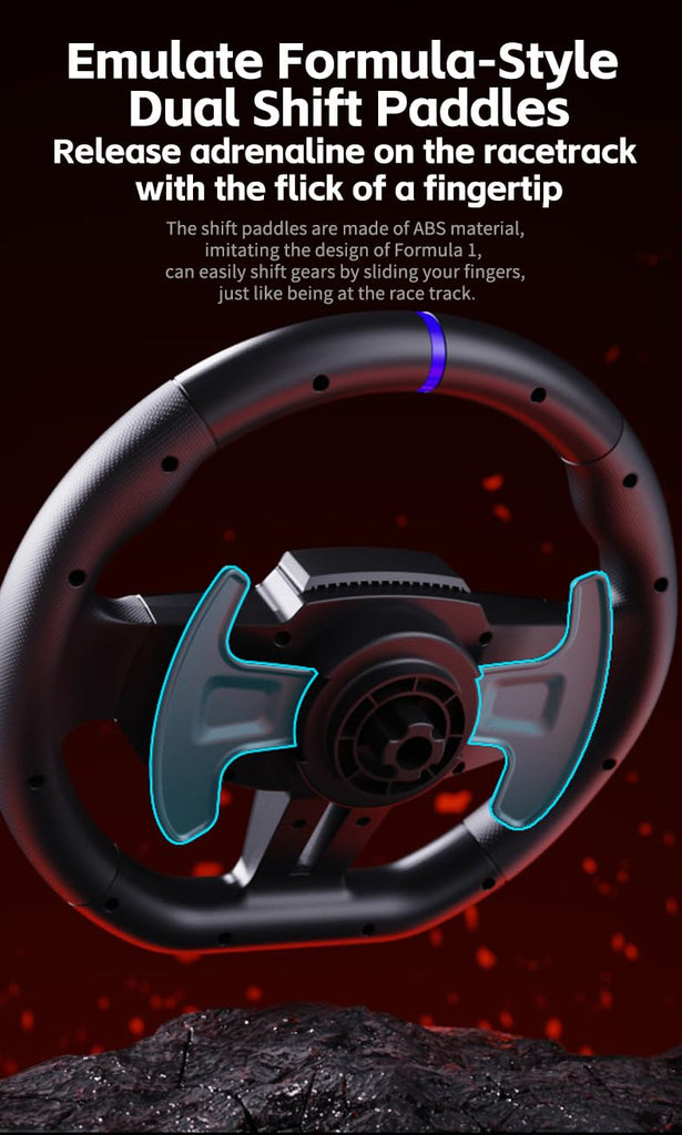PXN V9 Gen2 gaming Racing Wheel With magnetic Pedals and Shifter 270/900° Dual-Vibration Driver free / عجلة سباق PXN V9 Gen2 للألعاب مع دواسات مغناطيسية ومغير سرعة 270/900 درجة بدون سائق مع اهتزاز مزدوج