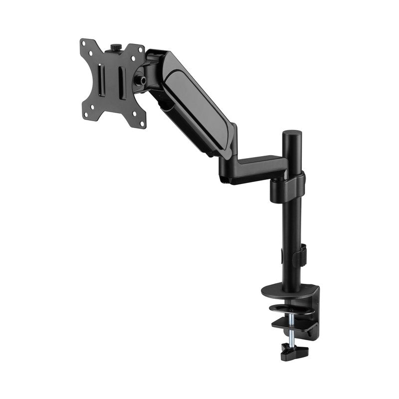 GAMEON GO-3363 Pole-Mounted Gas Spring Single Monitor Arm, Stand And Mount For Gaming And Office Use, 17