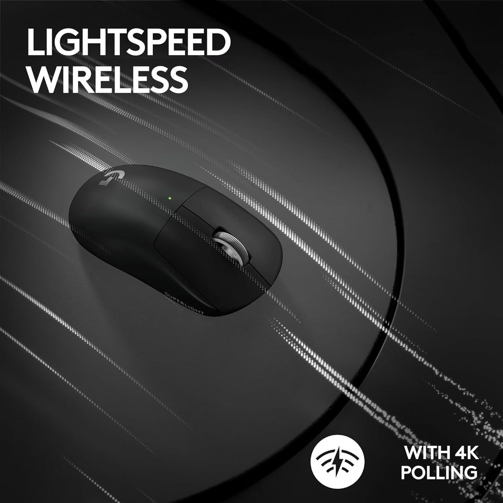 Logitech G Pro X Superlight 2 LIGHTSPEED Wireless Gaming Mouse, Black