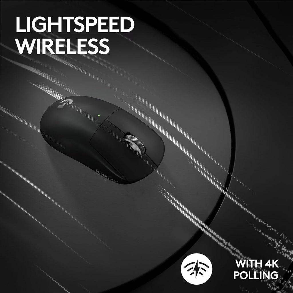 ماوس الألعاب اللاسلكي لوجيتك جي برو اكس سوبرلايت 2 لايت سبيد، أسود / Logitech G Pro X Superlight 2 LIGHTSPEED Wireless Gaming Mouse, Black