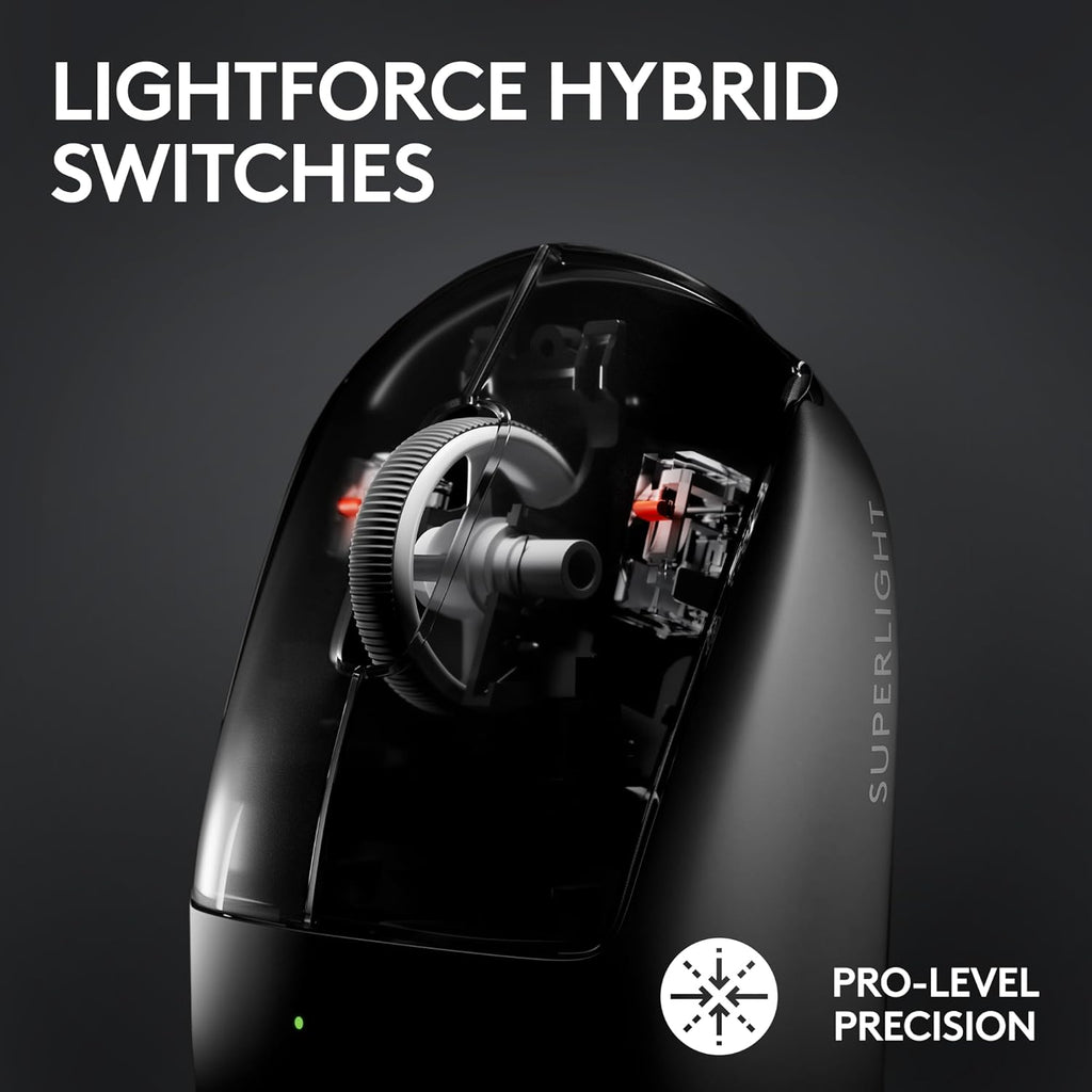 ماوس الألعاب اللاسلكي لوجيتك جي برو اكس سوبرلايت 2 لايت سبيد، أسود / Logitech G Pro X Superlight 2 LIGHTSPEED Wireless Gaming Mouse, Black