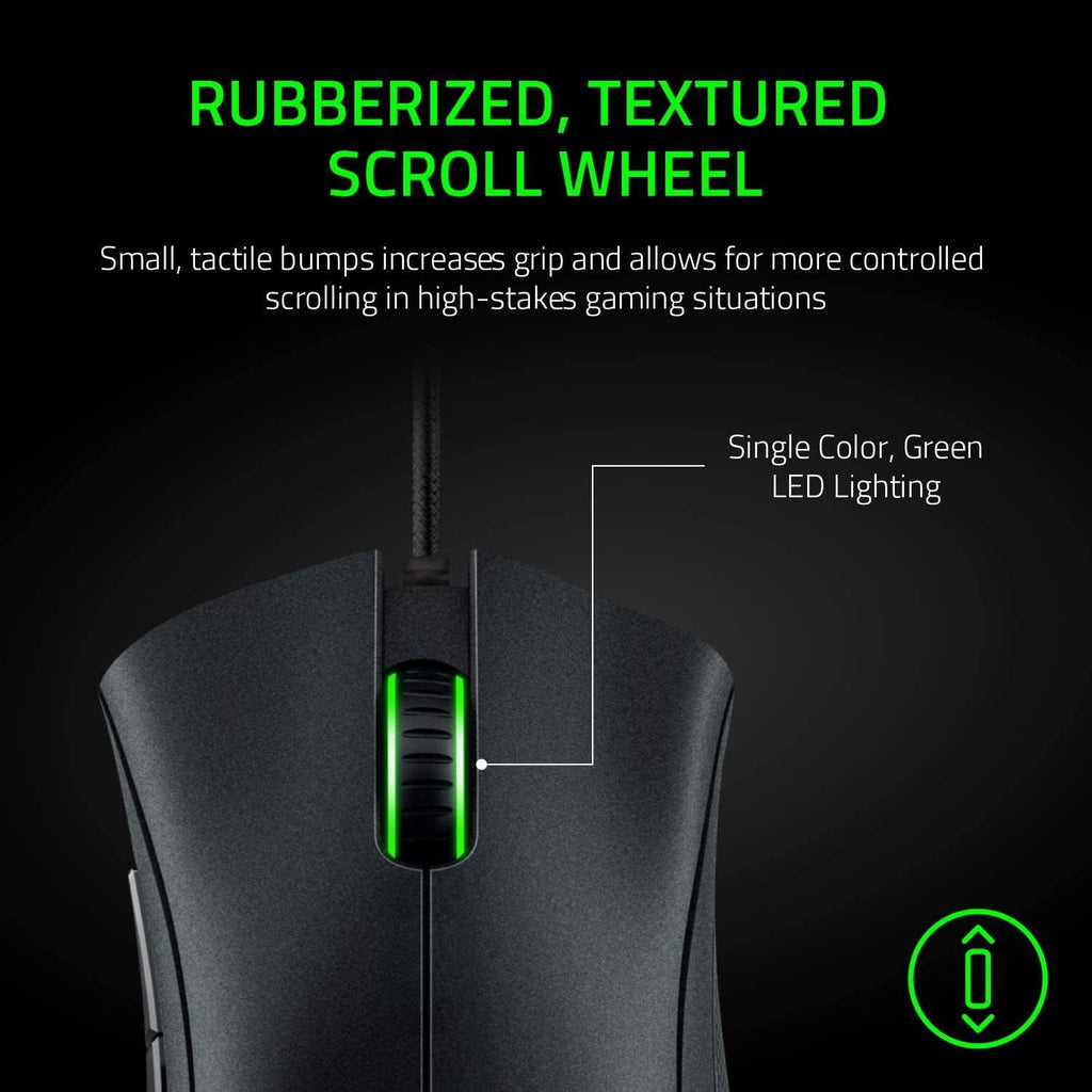 Razer DeathAdder (First Copy) Essential Gaming Mouse: 6400 DPI Optical Sensor -  Buttons - Mechanical Switches - Rubber Side Grips - Classic Black