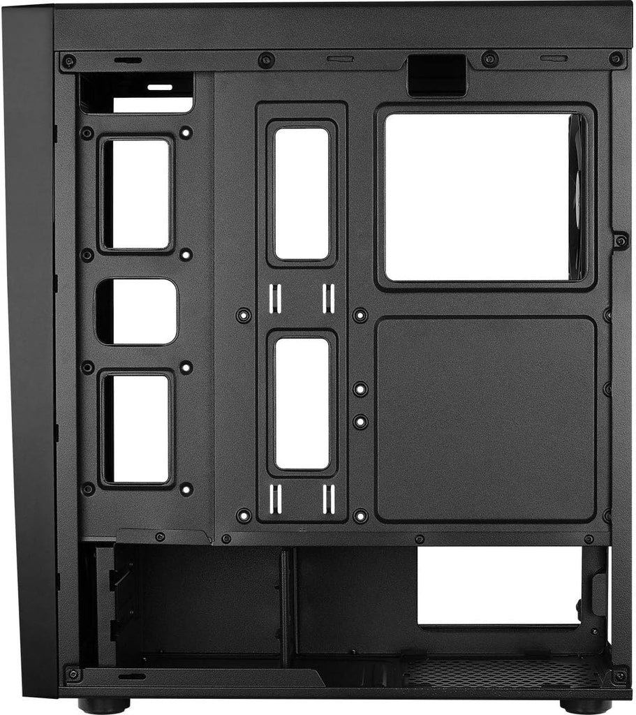 Aerocool Bolt Mid-Tower RGB PC Gaming Case, ATX, Full Acrylic Side Panel, RGB LED Strip Included, 13 Lighting Modes, 1 x 120mm Black Fan Included