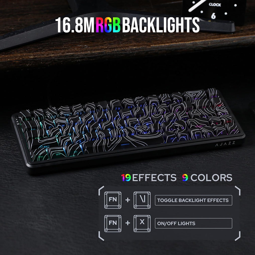 AJAZZ AK680 MAX 68% Top-mounted Mechanical Keyboard With Magnetic Switch Contour Black | لوحة مفاتيح ميكانيكية AJAZZ AK680 MAX 68% مثبتة في الأعلى مع مفتاح مغناطيسي، لون أسود