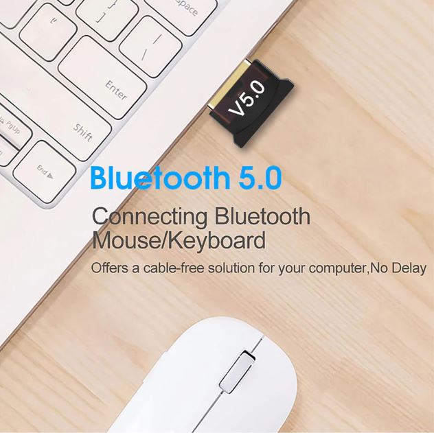 USB BLUETOOTH ADAPTER FOR PC, 5.0 BLUETOOTH DONGLE