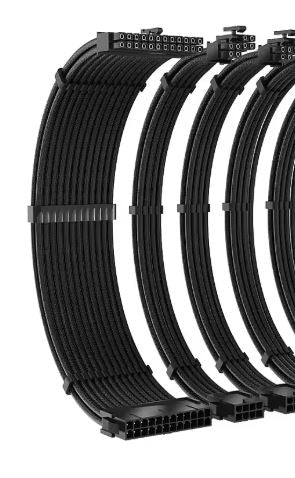 TEUCER PSU Extension Cable Kit Solid Cable, Solid Combo 35cm ATX24Pin PCI-E8Pin CPU8Pin | طقم كابل تمديد مزود الطاقة من TEUCER، كابل متين، مجموعة متين 35 سم ATX24Pin PCI-E8Pin CPU8Pin