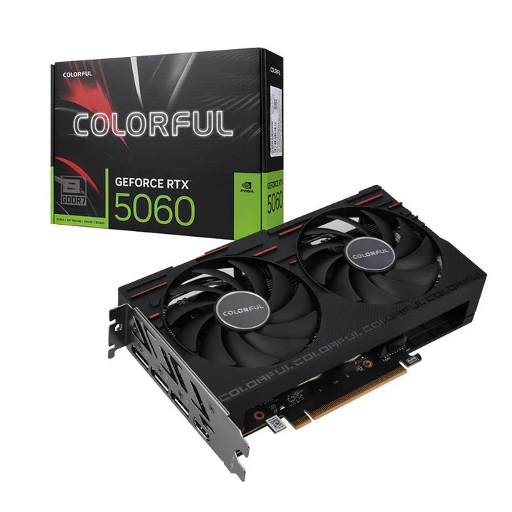 Colorful GeForce RTX 5060 Gaming DUO 8GB-V GDDR7 Gaming Graphics Card | بطاقة رسوميات بسعة 8 جيجابايت