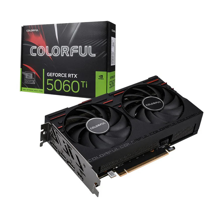 Colorful GeForce RTX 5060 Ti Gaming DUO 8GB-V GDDR7 Gaming Graphics Card | بطاقة رسوميات بسعة 8 جيجابايت 5060Ti