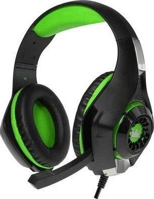 Crown Micro Gaming Headset - Black/Green | CMGH-101T-BG | سماعة ألعاب كراون مايكرو - أسود/أخضر | CMGH-101T-BG