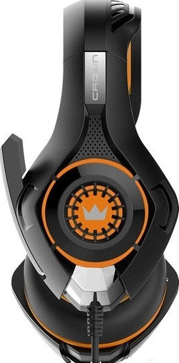Crown Micro Gaming Headset - Black/Orange | CMGH-102T | سماعة رأس للألعاب من كراون مايكرو - أسود/برتقالي | CMGH-102T