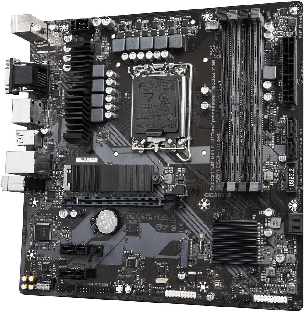 GIGABYTE B760M DS3H DDR4 LGA 1700 Intel B760 M-ATX Motherboard with DDR4| لوحة أم  مع DDR4