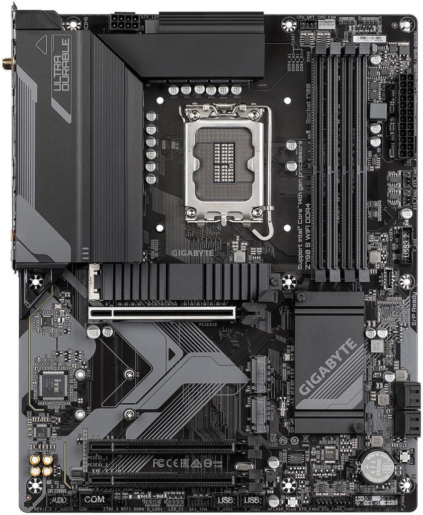 GIGABYTE Z790 S WIFI DDR4 LGA 1700 Intel Z790 ATX Motherboard DDR4,Triple M.2, USB 3.2 Gen2 Type-C, 2.5GbE LAN,, Multi-Key| لوحة أم GIGABYTE Z790 S WIFI DDR4 LGA 1700 Intel Z790 ATX DDR4، ثلاث منافذ M.2، USB 3.2 Gen2 Type-C، شبكة LAN 2.5GbE، مفاتيح متعددة