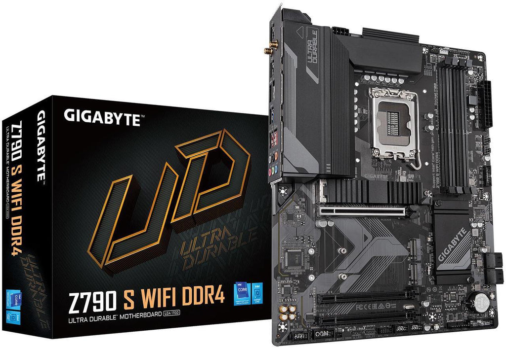 GIGABYTE Z790 S WIFI DDR4 LGA 1700 Intel Z790 ATX Motherboard DDR4,Triple M.2, USB 3.2 Gen2 Type-C, 2.5GbE LAN,, Multi-Key| لوحة أم GIGABYTE Z790 S WIFI DDR4 LGA 1700 Intel Z790 ATX DDR4، ثلاث منافذ M.2، USB 3.2 Gen2 Type-C، شبكة LAN 2.5GbE، مفاتيح متعددة