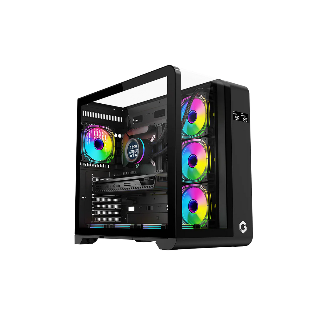 GAMEON Infinity Midnight Series ARGB Mid Tower Gaming Case - Black/ علبة ألعاب متوسطة الحجم - أسود