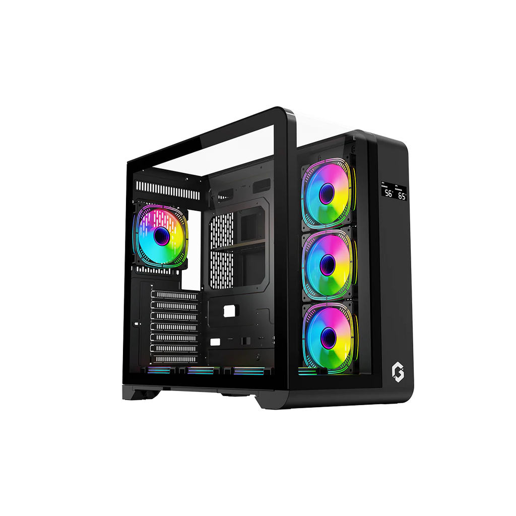 GAMEON Infinity Midnight Series ARGB Mid Tower Gaming Case - Black/ علبة ألعاب متوسطة الحجم - أسود