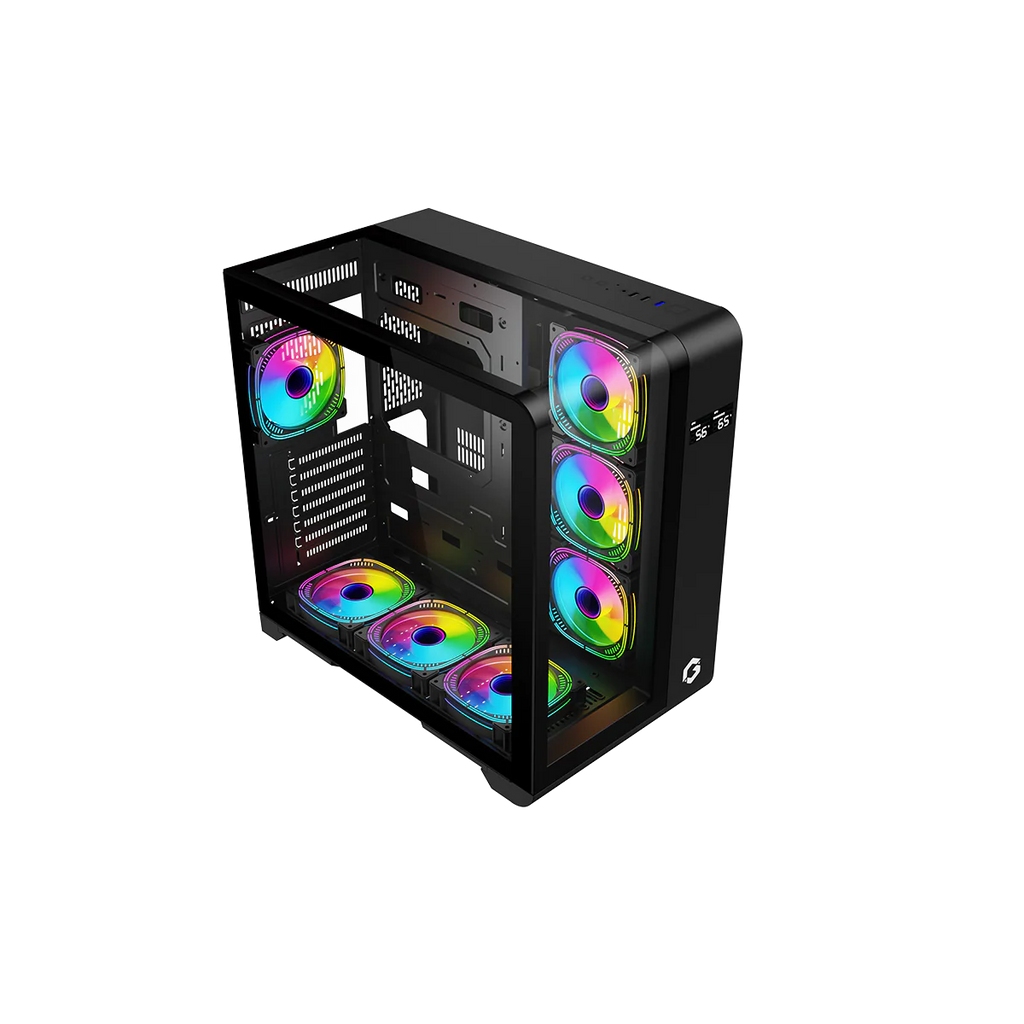 GAMEON Infinity Midnight Series ARGB Mid Tower Gaming Case - Black/ علبة ألعاب متوسطة الحجم - أسود