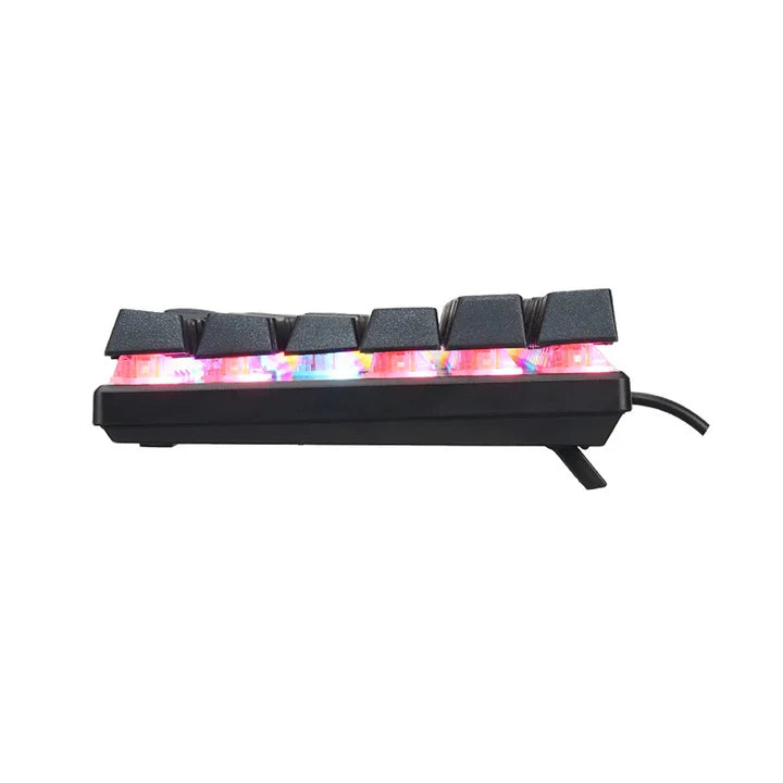 GAMEON KENORA Series GOMK87-RS 80% RGB Mechanical Wired Gaming Keyboard, Red Switch - English/Arabic. لوحة مفاتيح ألعاب ميكانيكية سلكية بإضاءة RGB بنسبة 80%، بمفاتيح حمراء - الإنجليزية/العربية