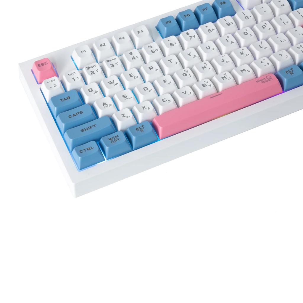 Gaming Spectrum Pro Series 75% Compact Size 87 keys Wireless Membrane Keyboard - (English / Arabic) Layout -Twisted Minds TM-MK75-WL | لوحة مفاتيح لاسلكية غشائية (Membrane) من سلسلة Spectrum Pro - حجم مدمج (75%)، 87 مفتاحاً - تخطيط (إنجليزي / عربي) -