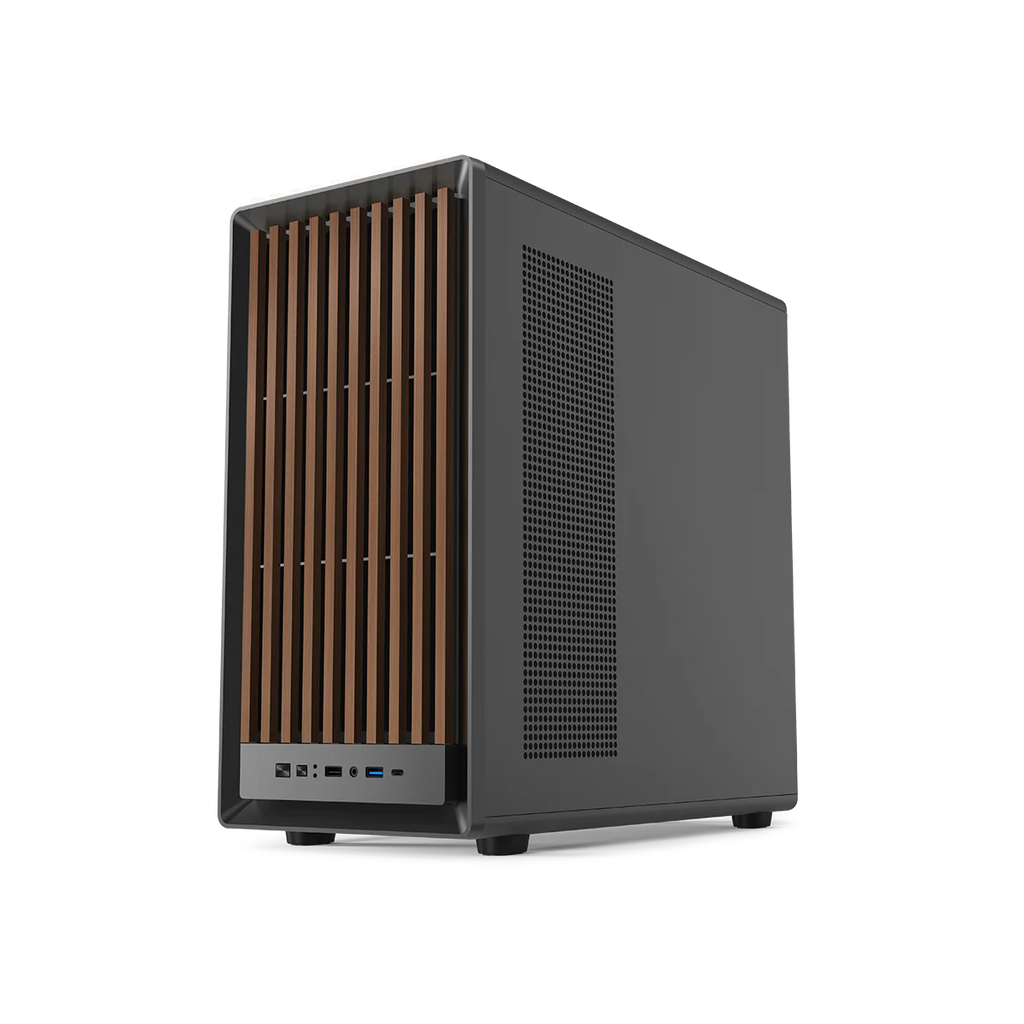 GAMEON TIMBER Midnight I Series ARGB + PWM Mid Tower Gaming Case - Wood/Black | صندوق ألعاب GAMEON TIMBER Midnight I Series ARGB + PWM متوسط الحجم - خشب/أسود