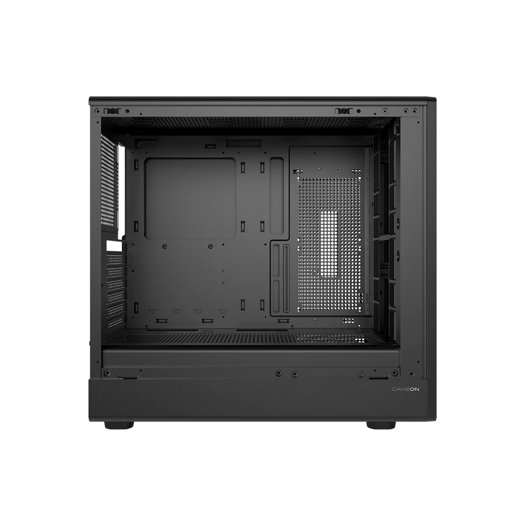 GAMEON TIMBER Midnight I Series ARGB + PWM Mid Tower Gaming Case - Wood/Black | صندوق ألعاب GAMEON TIMBER Midnight I Series ARGB + PWM متوسط الحجم - خشب/أسود