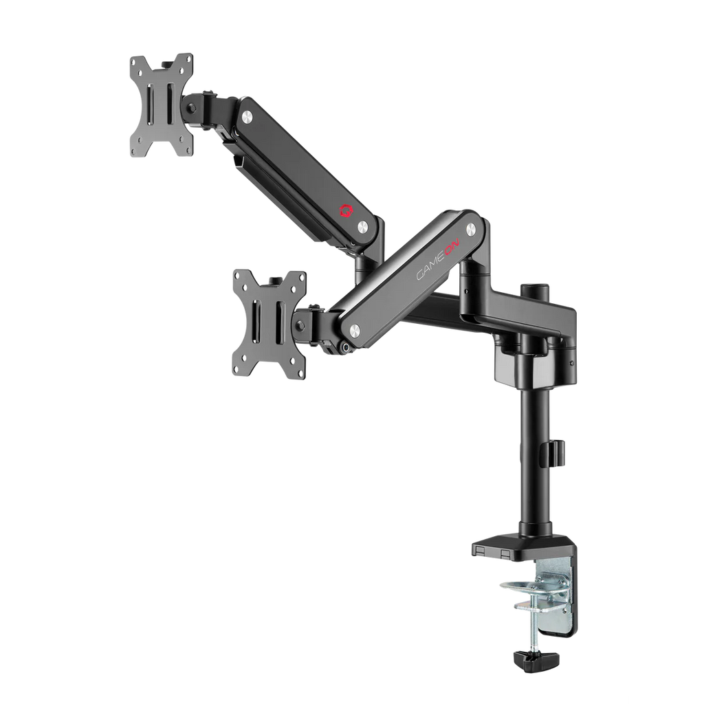 GAMEON GO-2045 Pole-Mounted Spring-Assisted Dual Monitor Arm, 17