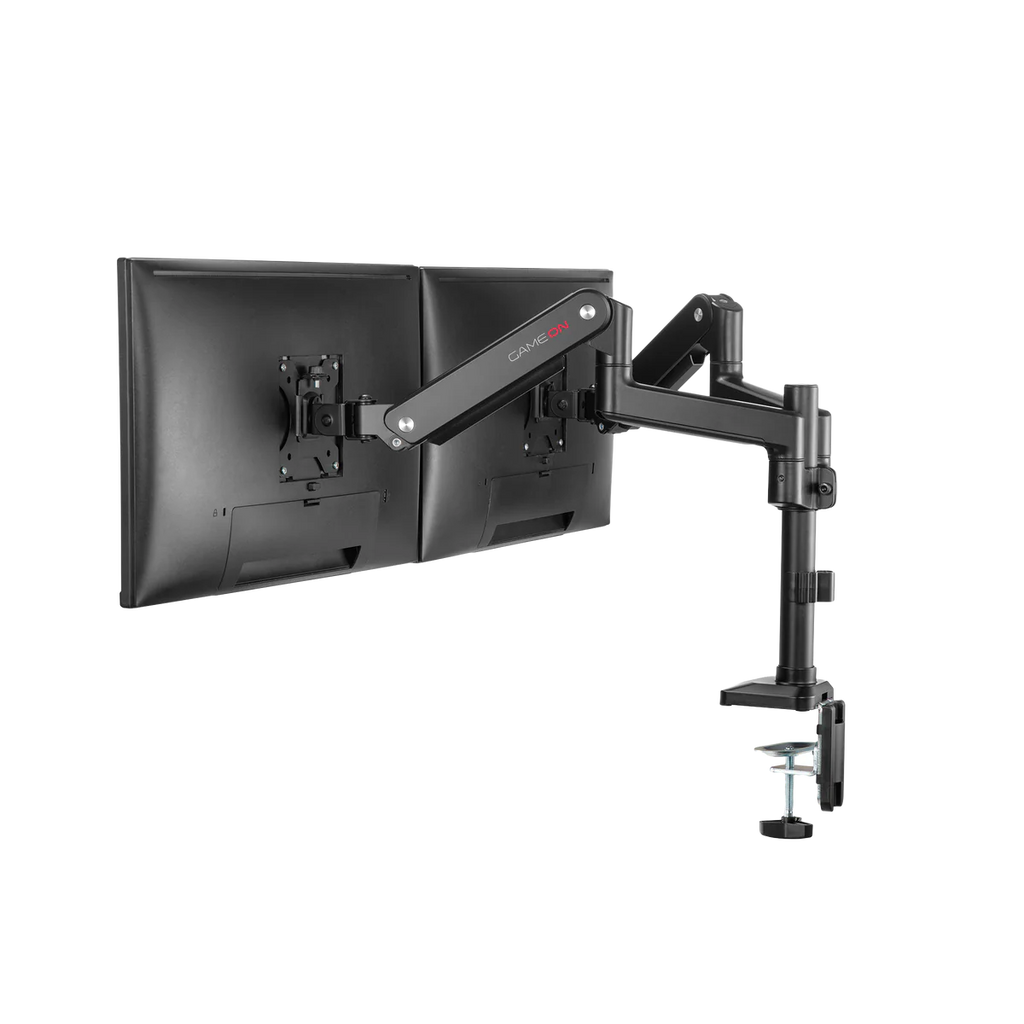 GAMEON GO-2045 Pole-Mounted Spring-Assisted Dual Monitor Arm, 17