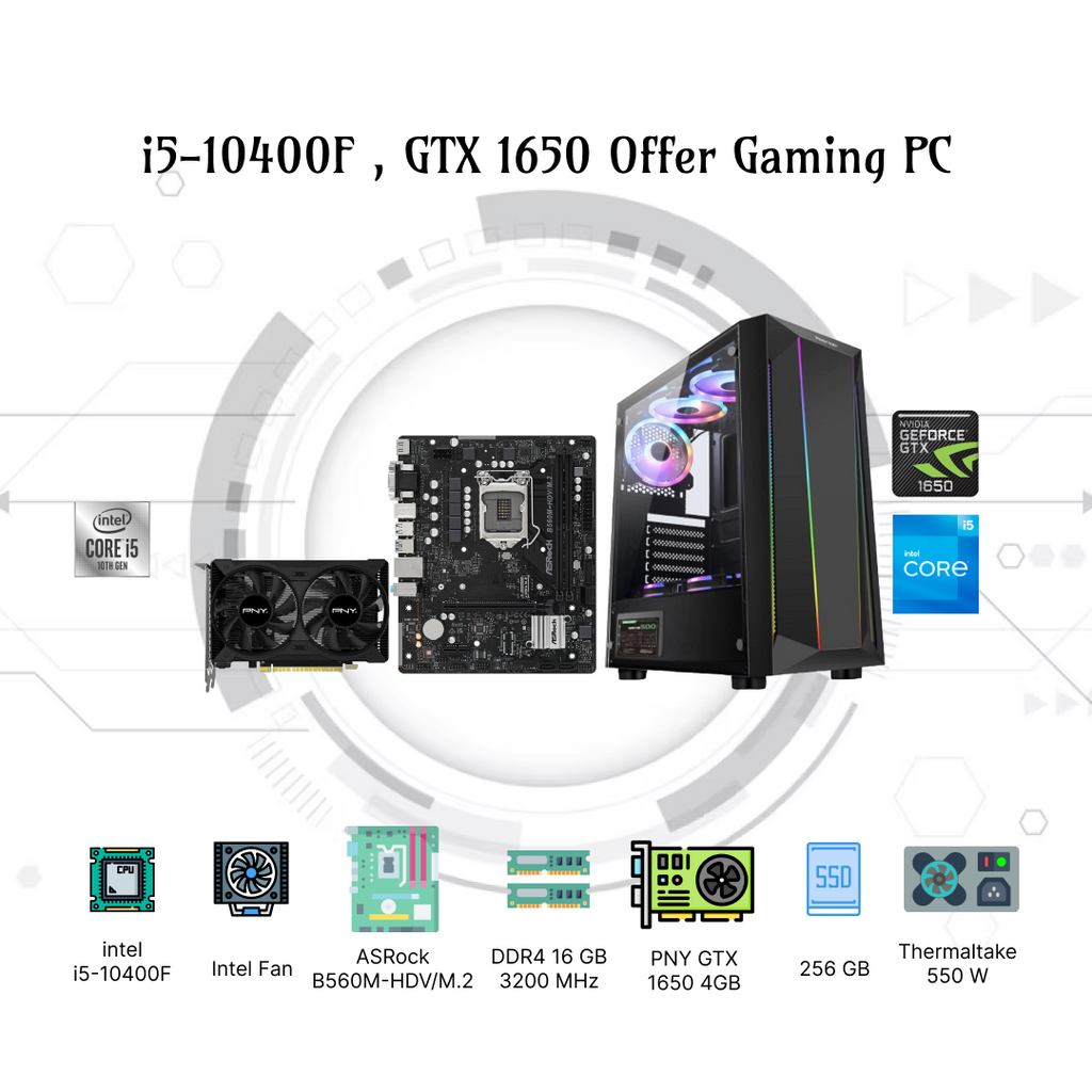 i5-10400F + GTX 1650 Gaming PC