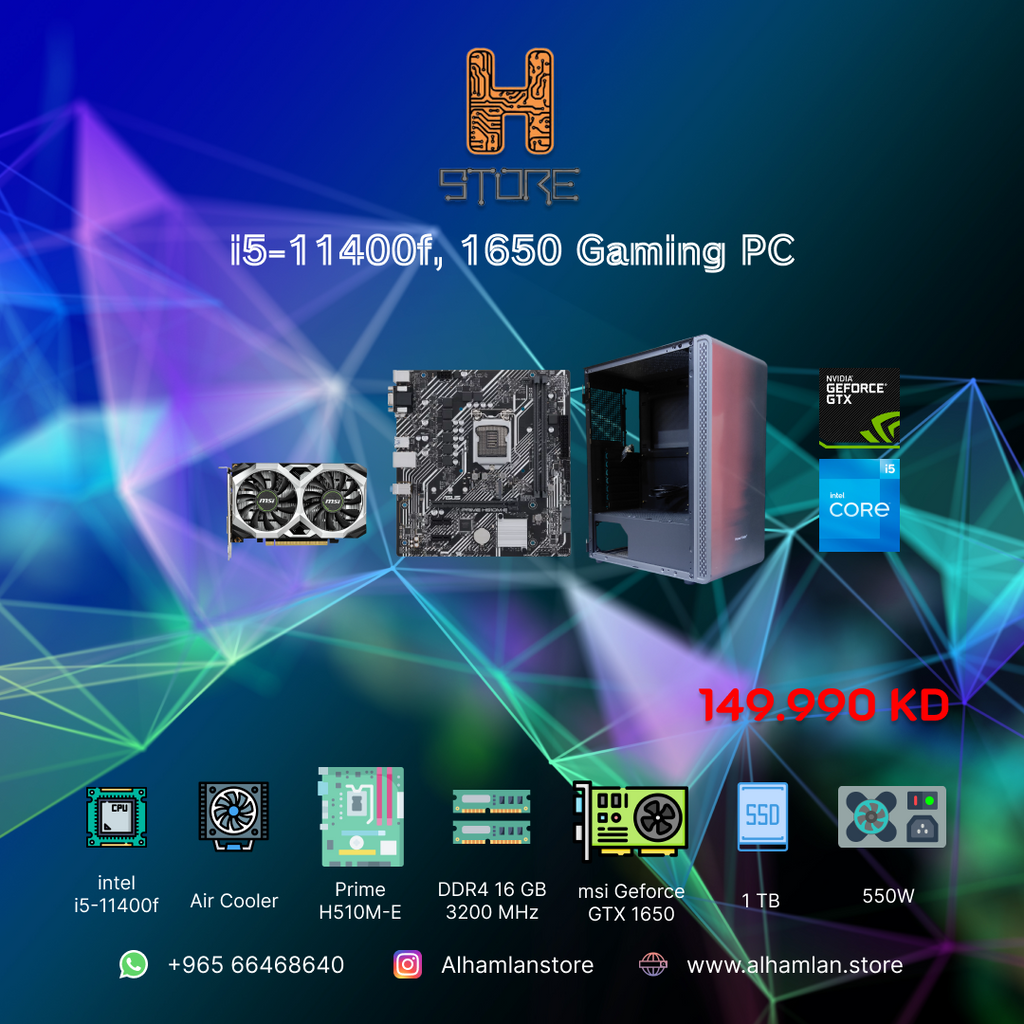 i5-11400f. 1650 Gaming PC offer