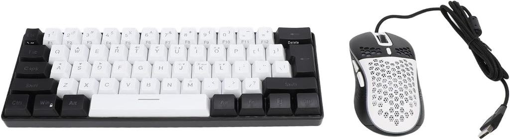 Gaming Arabic Keyboard Mouse Combo, 61 Key RGB Illuminated Keyboard with Soft Sound and Mouse | مجموعة لوحة مفاتيح وماوس للألعاب باللغة العربية