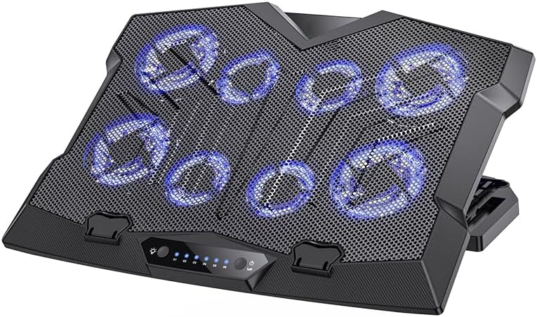 KSC-1557 (8 Fan) Gaming Laptop Cooler and 6 Level Airflow for 15-17.3 Inch | قاعدة تبريد للابتوب الألعاب KSC-1557 (بـ 8 مراوح)