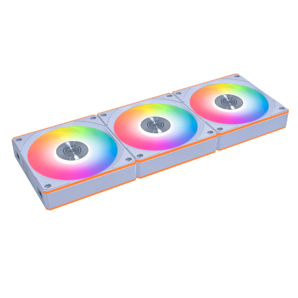 Lian Li UNI FAN CL Wireless CL120 ARGB 120mm Fan (Reverse Blade) – White (3-Pack) | مروحة ليان لي UNI FAN CL اللاسلكية CL120 ARGB مقاس 120 مم (شفرة عكسية) - أبيض (عبوة من 3 قطع)