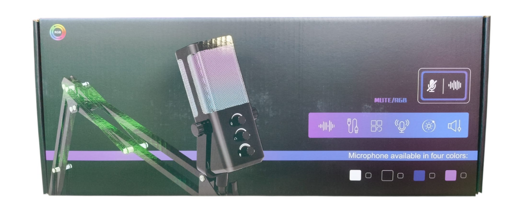 PLAYERS TYPE C MIC WITH STAND, M7. White | ميكروفون من النوع C مع حامل، M7. أبيض