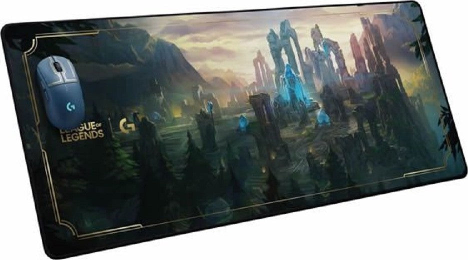Logitech G840 XL League of Legends Edition Gaming Mouse Pad, Rubber Base, Dimension 90cm x 40 cm, Black | لوحة ماوس للألعاب إصدار League of Legends، قاعدة مطاطية، أبعاد 90 سم × 40 سم، لون أسود