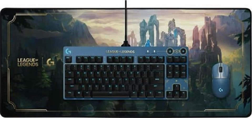 Logitech G840 XL League of Legends Edition Gaming Mouse Pad, Rubber Base, Dimension 90cm x 40 cm, Black | لوحة ماوس للألعاب إصدار League of Legends، قاعدة مطاطية، أبعاد 90 سم × 40 سم، لون أسود