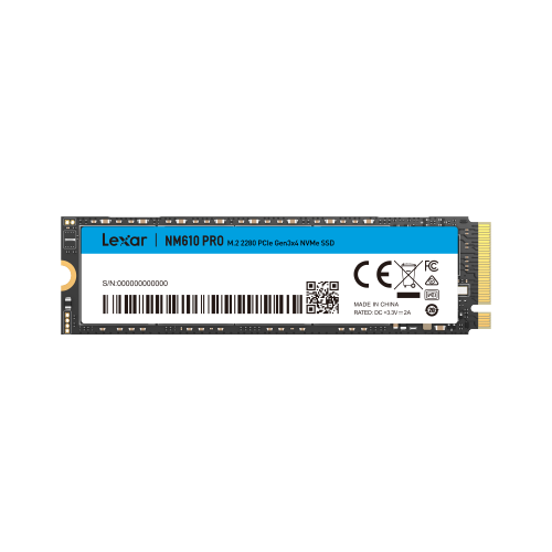 Lexar NM610 Pro 1TB M.2 NVME Solid State Drive/ محرك الأقراص ذو الحالة الصلبة Lexar NM610 Pro سعة 1 تيرابايت M.2 NVME