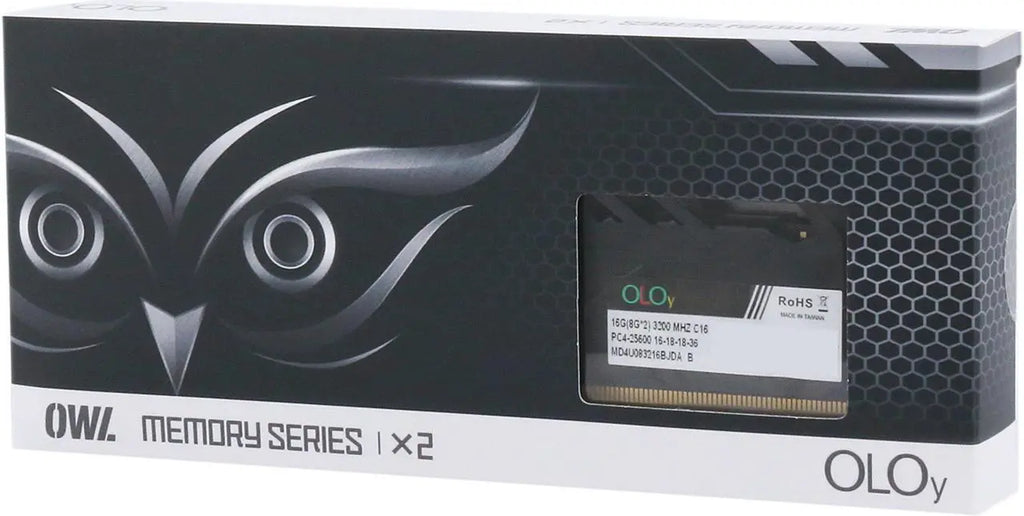 OLOy OWL 32GB (2 x 16GB) 288-Pin PC RAM DDR4 3600 Desktop Memory | ذاكرة الوصول العشوائي للكمبيوتر الشخصي OLOy OWL 32 جيجابايت (2 × 16 جيجابايت) 288 دبوس DDR4 3600 ذاكرة سطح المكتب