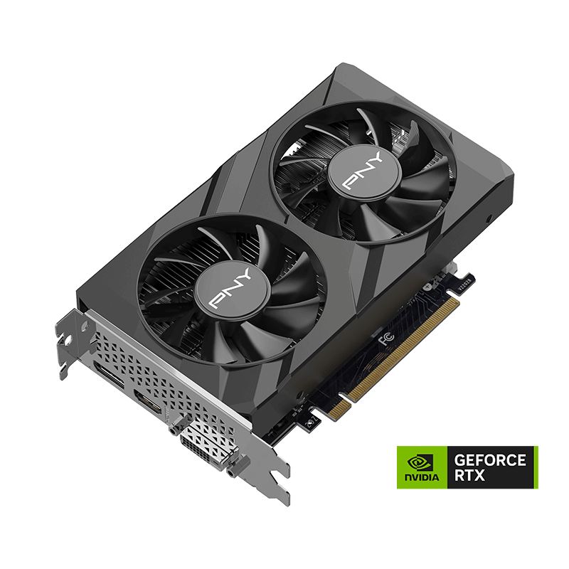 PNY GeForce RTX™ 3050 6GB VERTO™ Dual Fan / بطاقة PNY GeForce RTX™ 3050 سعة 6 جيجابايت VERTO™ بمروحة مزدوجة