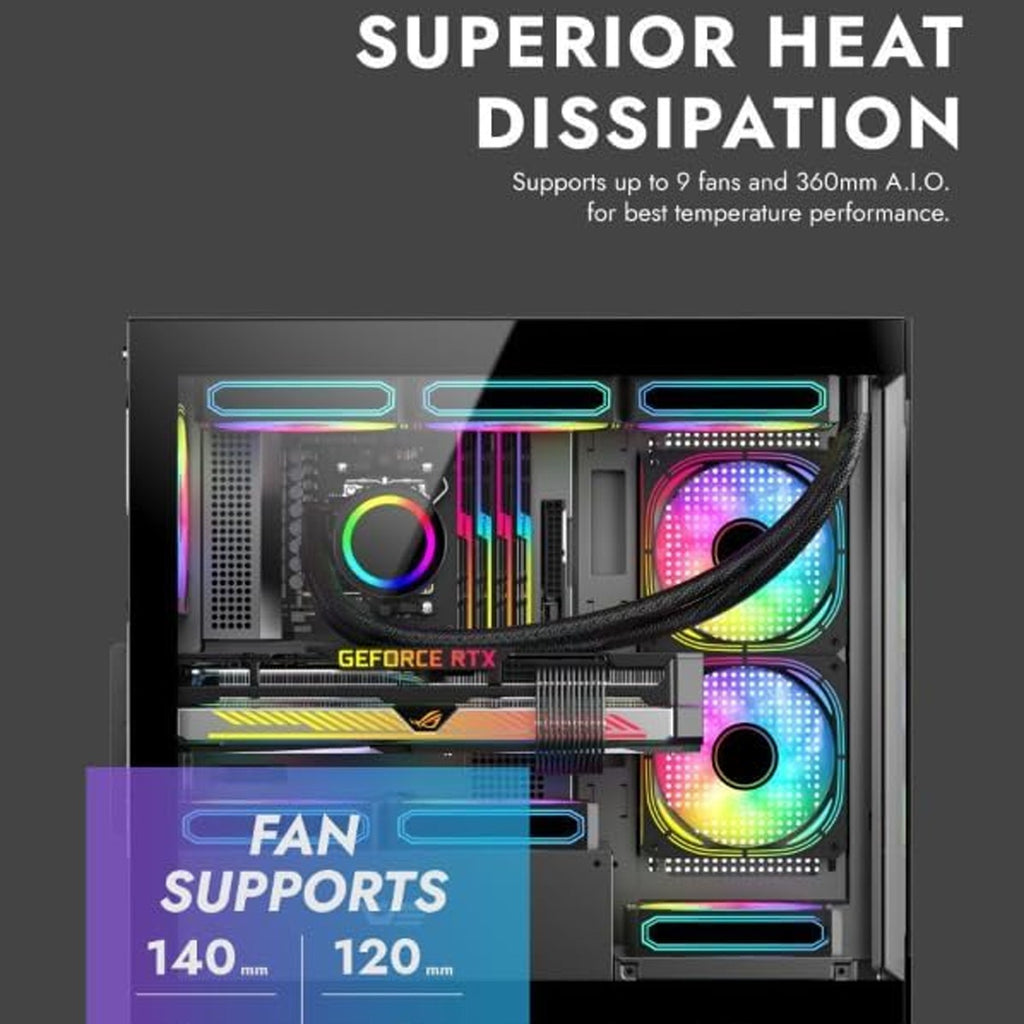 DarkFlash C218M M-ATX/ITX Gaming PC Case with Pre-Installed 650W 80+ Bronze PSU  (White)/صندوق حاسوب الألعاب DarkFlash C218M (M-ATX/ITX) مع وحدة تزويد طاقة مثبتة مسبقاً بقدرة 650 واط (معيار 80+ البرونزي) - لون أبيض