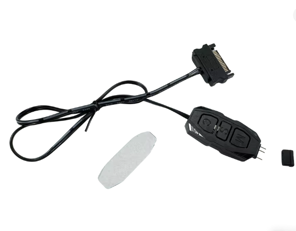 ARGB case lighting controller 5V 3-pin, 3-button controller, suitable for LED strips, cooling fans, etc./ وحدة تحكم بإضاءة ARGB للهيكل، وحدة تحكم بثلاثة أزرار، مناسبة لشرائط LED ومراوح التبريد وما إلى ذلك.