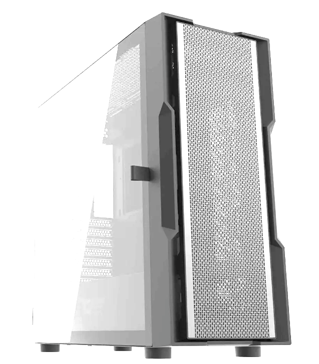darkFlash DK431 Glass E-ATX PC Case, 4-Fans, White/صندوق حاسوب darkFlash DK431 Glass E-ATX، مزود بـ 4 مراوح، لون أبيض